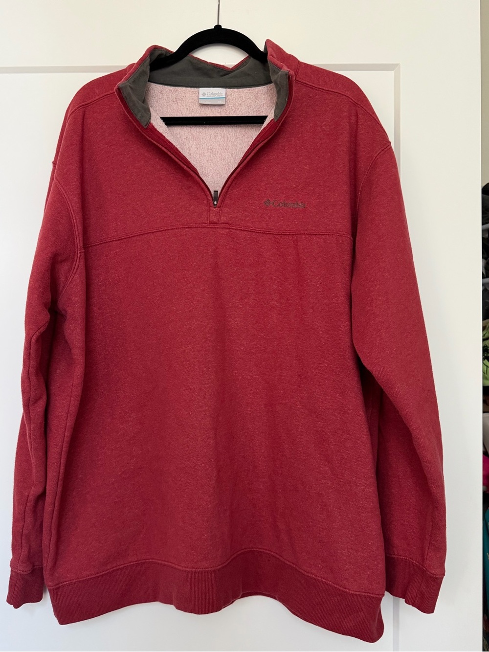 Columbia Men's Great Hart Mountain Half Zip Red Jasper Heather size xxl
